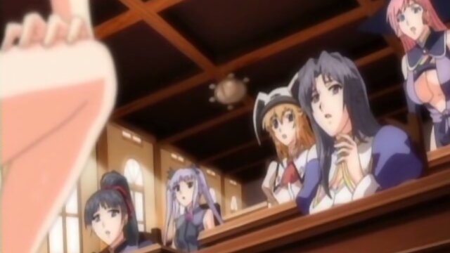 Shemale anime handjob in the classroom