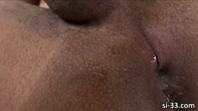 Ebony TS beauty Nody Nadia toys her ass while jerking off