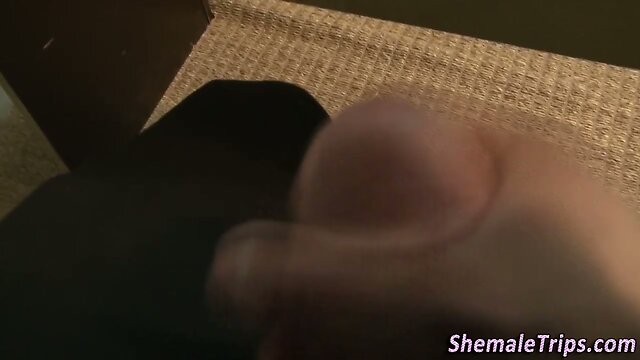 Rimmed tgirl gets cumshot