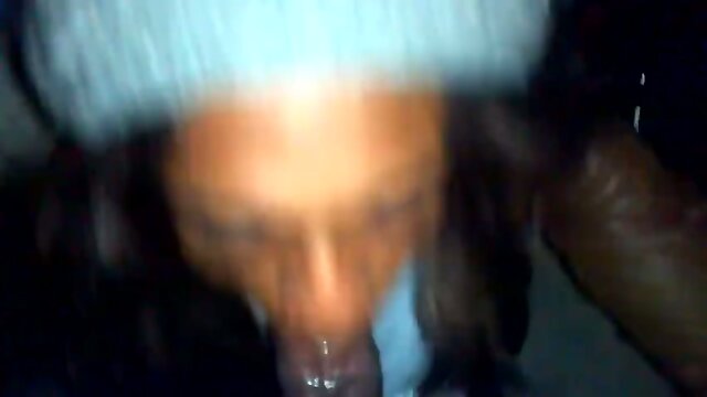 Black tranny blows POV cock