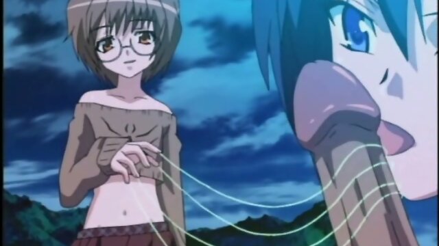 Shemale hentai gets sucked her big fat cock in the outdoor