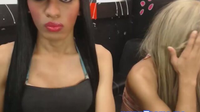 Gorgeous Trannies Pleasure Each Other: Hot Ladyboys Polish Cocks & Suck Deep!
