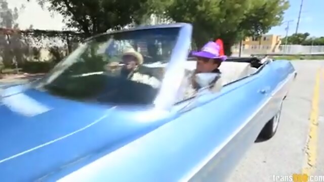 Venus Lux takes two giant dicks