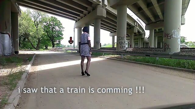 Outdoor strip & first public flash to passing train