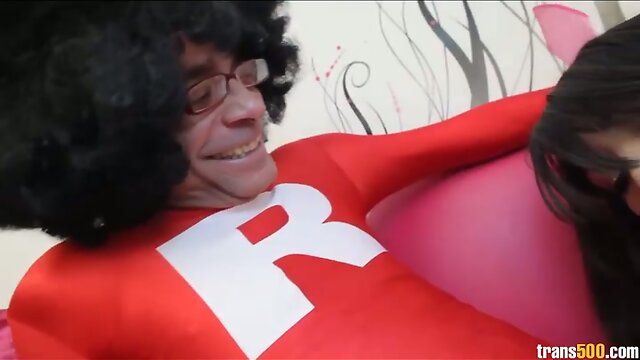 Hot shemale bunny suck and fuck Supercock