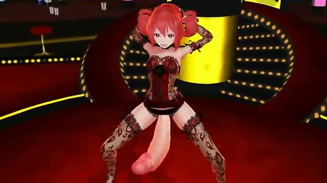 Futanari 3D teen girls dancing & cumming