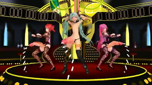 Futanari 3D teen girls dancing & cumming