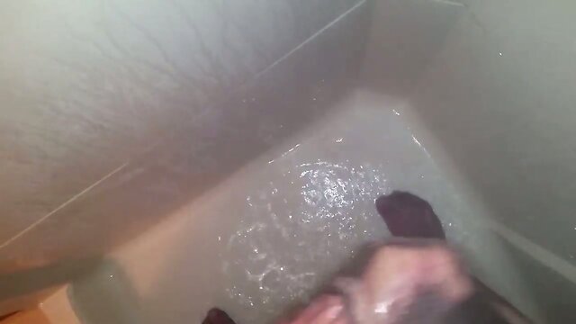 Guess who's pantyhose I found in bathroom to wear in shower