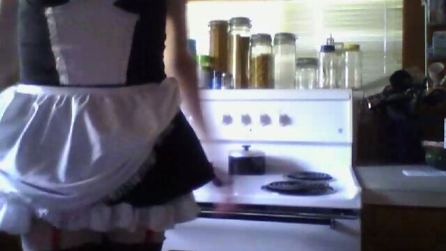 Cute white sissy maid