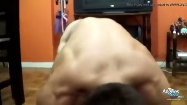 Guy sucks a massive cock for  tranny girl