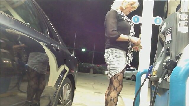 New Leggy Skirt Gas Station Flashing