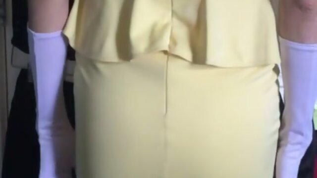 Peplum dresses and stockings