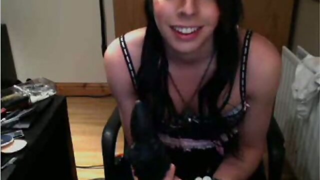 Super hot trap cum inside condom