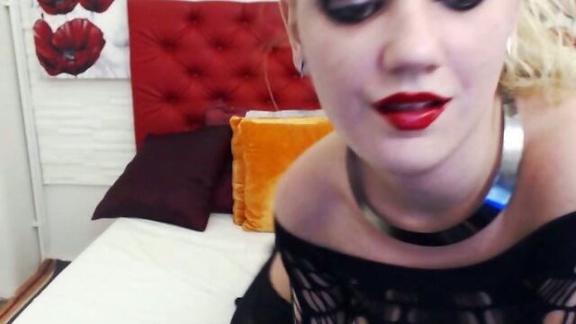 Blonde Shemale Teasing Cock