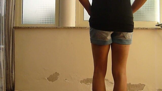 jessykyna black dress  spanking - teen crossdresser