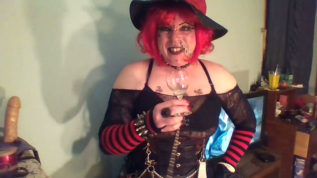 smoking, stroking a bit of cum and a new toy