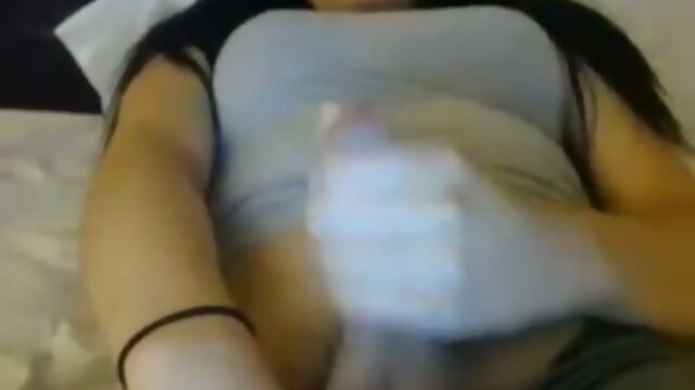 Cute girl pulls out a cock and strokes it