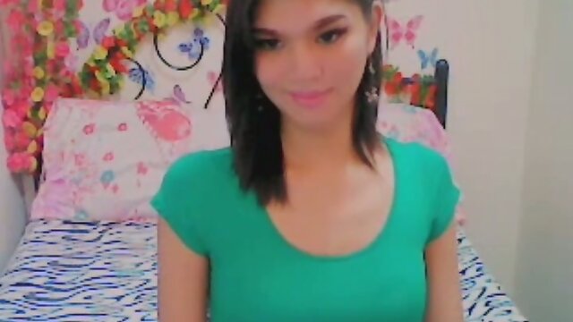 Asian College Shemale Gets Slutty on Cam