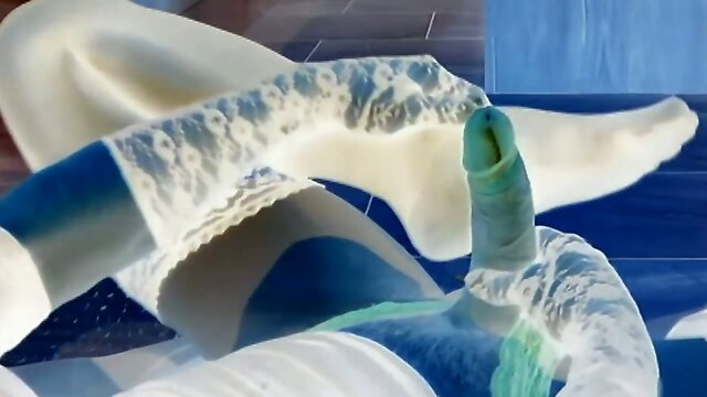 CD masterbates and cums on stocking feet