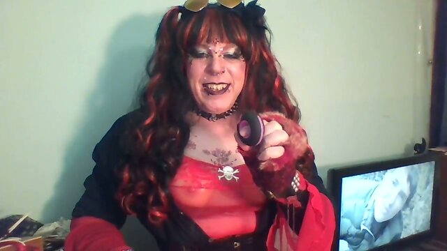 smoking crossdresser cums