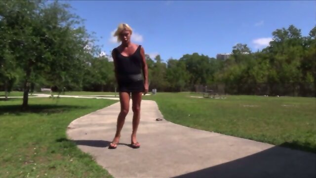 shemale in nude beach with rosebud