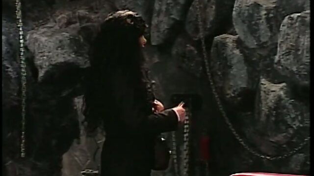 Blonde tranny in bondage gets dick and ass wedgy