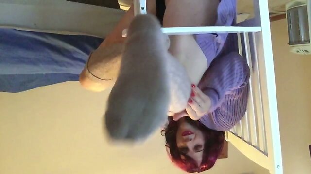 Shayna Takes Off Socks To Reveal Hot Sweaty Feet