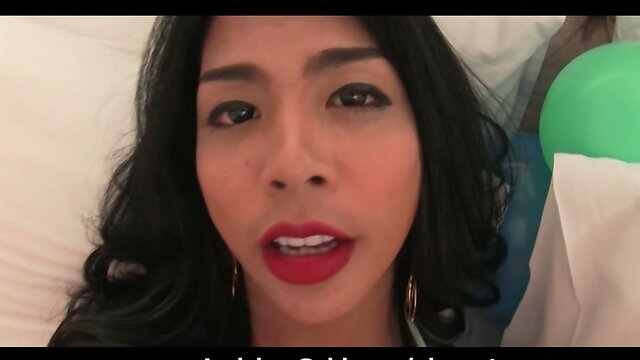 Slender Ladyboy Sunny Fingering Her Ass