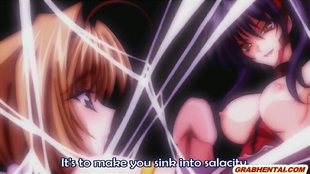 Caught hentai girl in the net and hard fucked by shemale