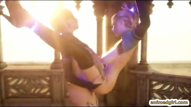 3D anime shemale hard fucking and tittty cumming