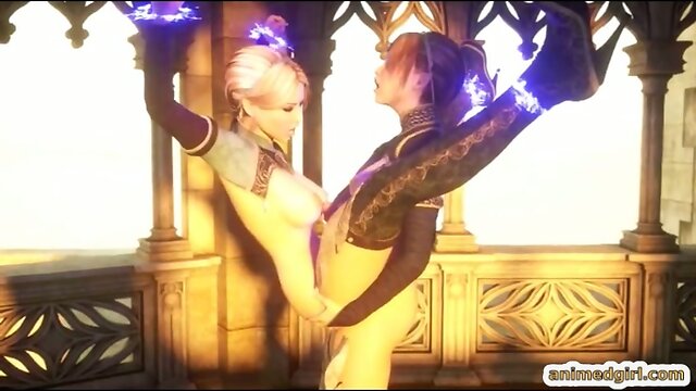 3D anime shemale hard fucking and tittty cumming