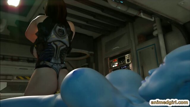 Blue 3D animation shemale bigboobs hard fucked