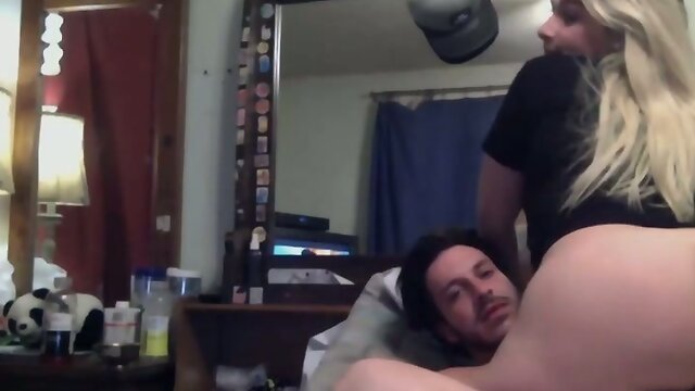 Blonde shemale gets naughty with her boyfriend