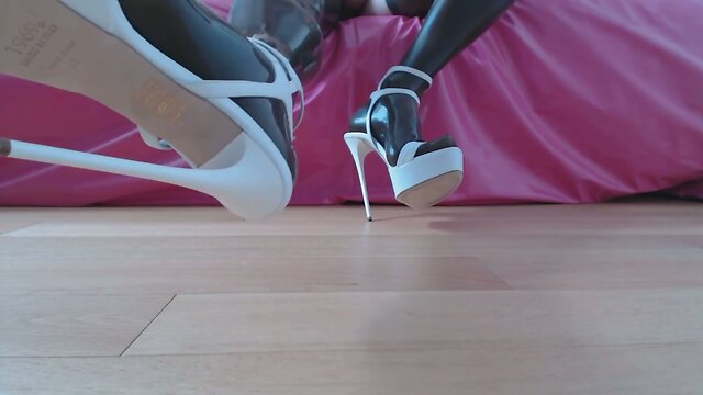 Heels and latex stockings