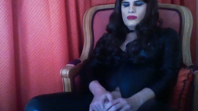 Selina Shiny Catsuit Fap, Cum on Feet