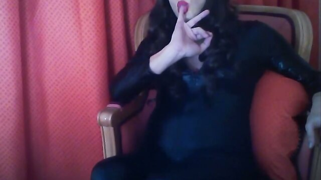 Selina Shiny Catsuit Fap, Cum on Feet