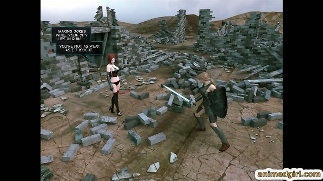 3D hentai furry shemale hard poked in the outdoors