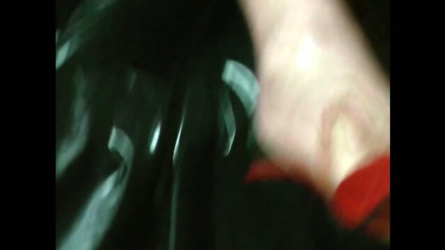 New Look: Long Black Latex Dress, 16cm Mules & Repaired Stockings