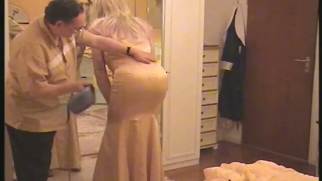 Spanked In Tight Satin Gown