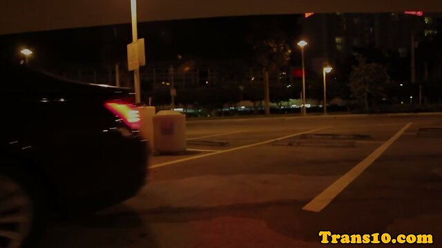 Latina uniformed shemale buttfucked