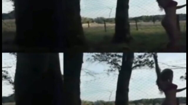 Sexy Blonde T-Girl Outdoors