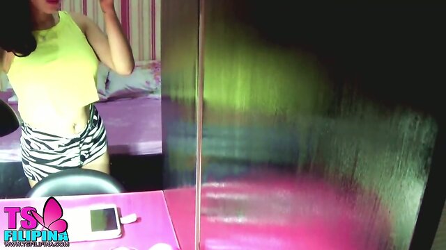 Lovely TS Filipina Gets Hard Fucked Anal Sex & Facial Cumshot - www.TSFilipina.com