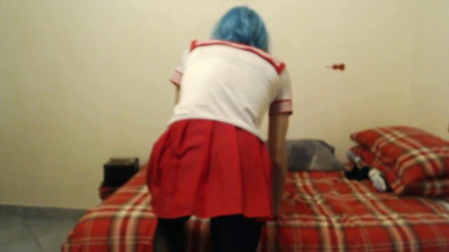 Schoolgirl Chloe Churrostrap shoots a huge load on her feet