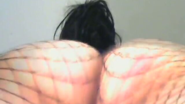 sissy with fat wobbling ass in fishnet