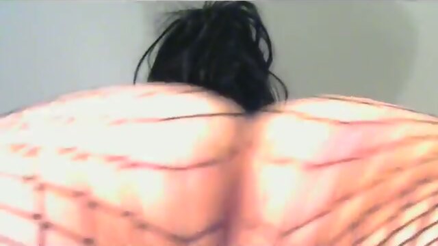 sissy with fat wobbling ass in fishnet