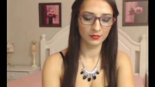 Shemale in a horny bitchy mood faps cock hard