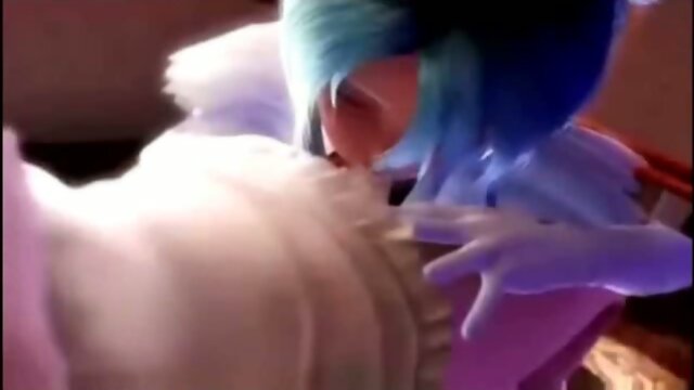 3D Futanari Teen Cums On a Cute Maid!