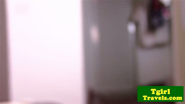 Stockings tgirl jerking and assfingering