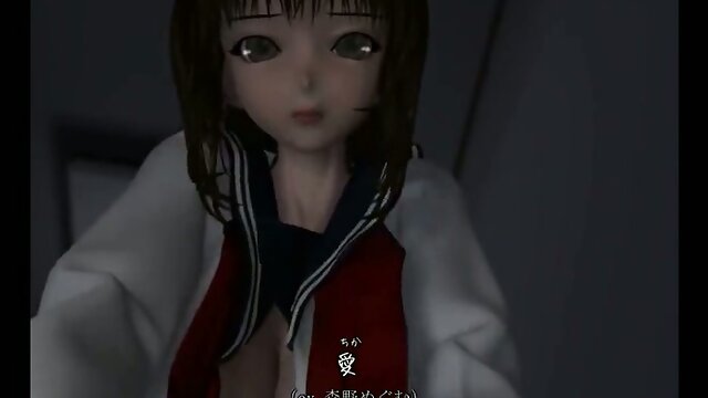 Japanese 3D futanari schoolgirl
