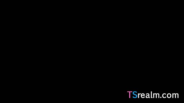 Hot Tranny Karol Ferraz Strokes Her Cock